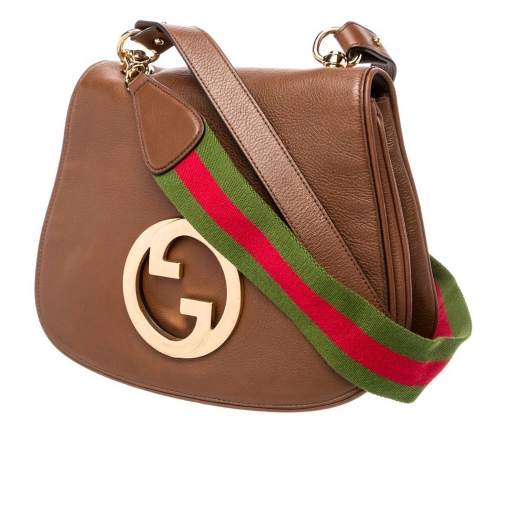 Gucci Tan Leather Shoulder Bag with Gold Logo - Picture 3 of 10